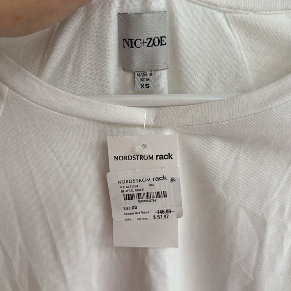 NIC+ZOE Classic White Cotton Dress - Picture 3 of 4